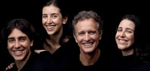 Alessandro Benetton con i figli Luce, Agnese e Tobias